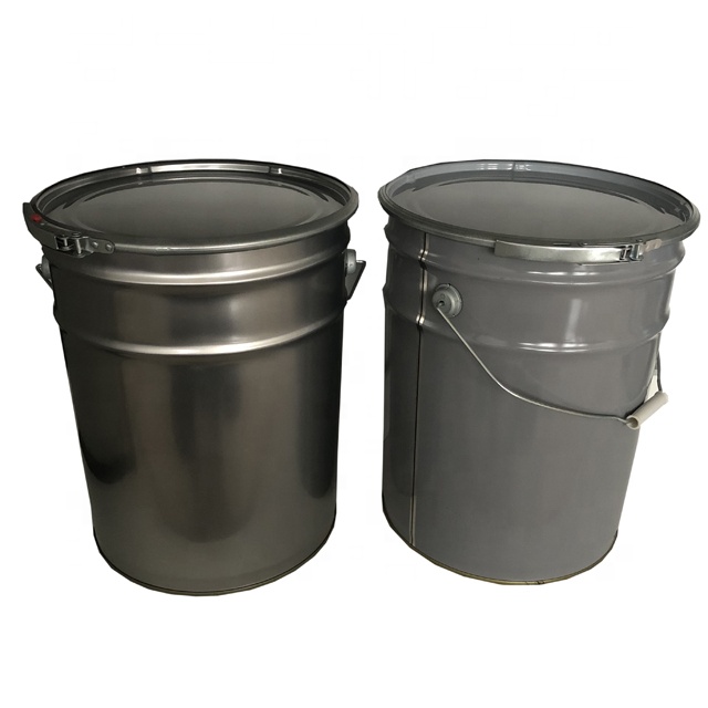 10 liter black bucket round tin bucket, used for paint ink chemical products with ring lock