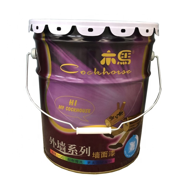20 liters intellectual tinned paint bucket with lock ring lid