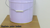 Round tin bucket with lid empty paint bucket with lid sale price