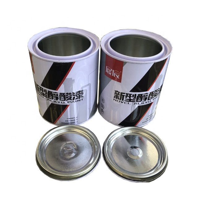 3.7L round metal can, paint can, chemical tin bucket