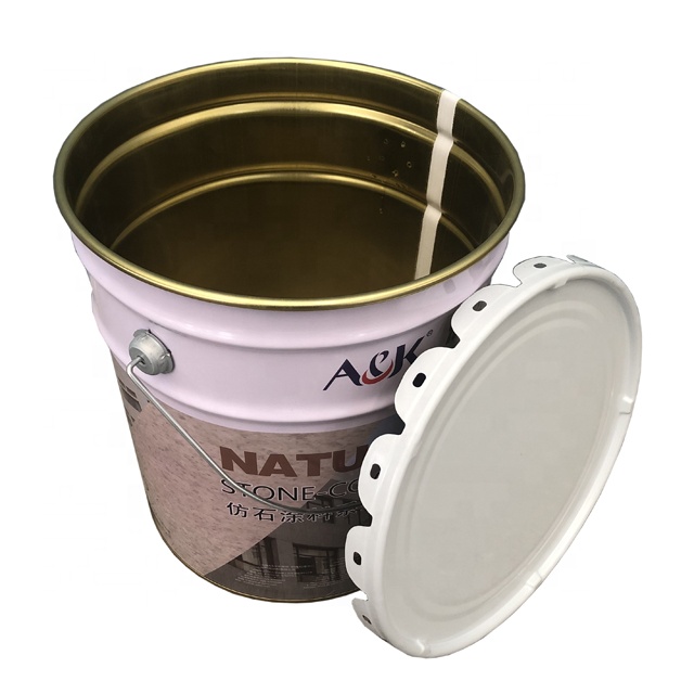 Customized high square 18 liter metal bucket with lid Chinese supplier